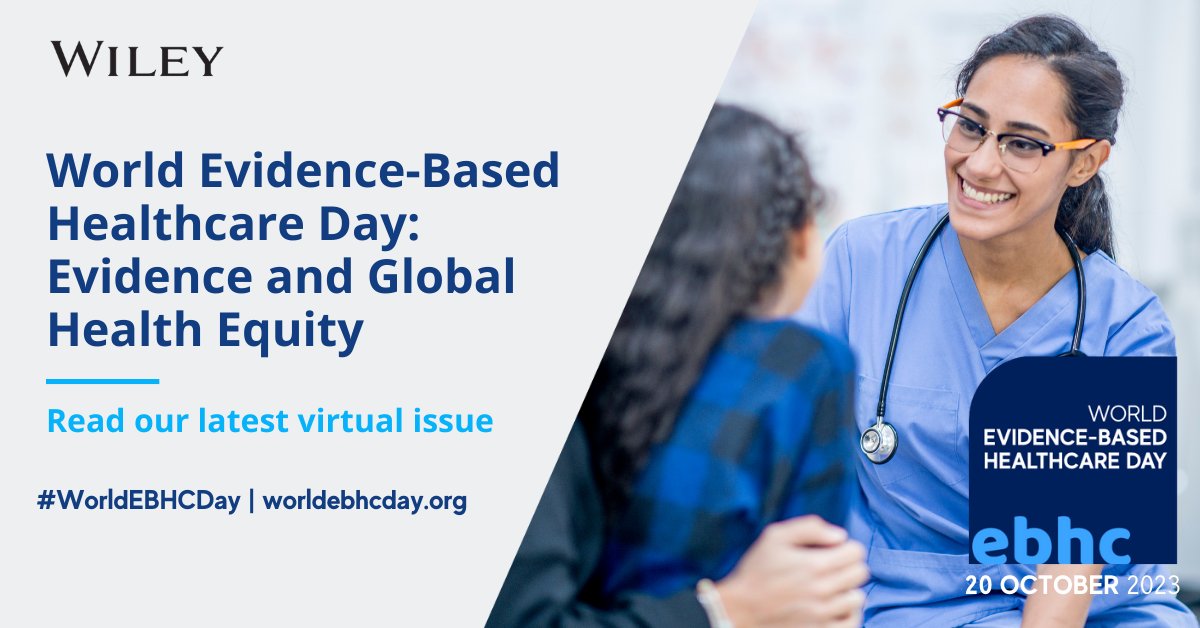 To celebrate #WorldEBHCDay, check out our special collection of the latest global #EvidenceBasedHealthcare research, including articles on equitable access to treatment, rural and Indigenous health, patient experience, and more. >> ow.ly/PBRK50PYE3b