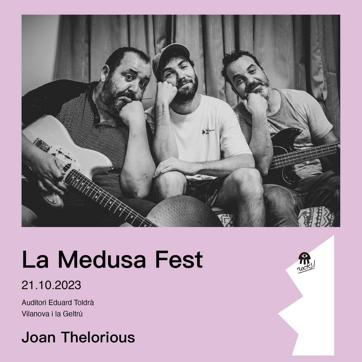 Acabem el repàs de les bandes de #LaMedusaFest23 amb producte local!

Tot a punt per celebrar plegats el retorn de Joan Thelorius, l'artista més creatiu, pur i tendre de la vegueria. 🙌

Darreres entrades a la venda: escenavilanova.koobin.cat/lamedusafest23