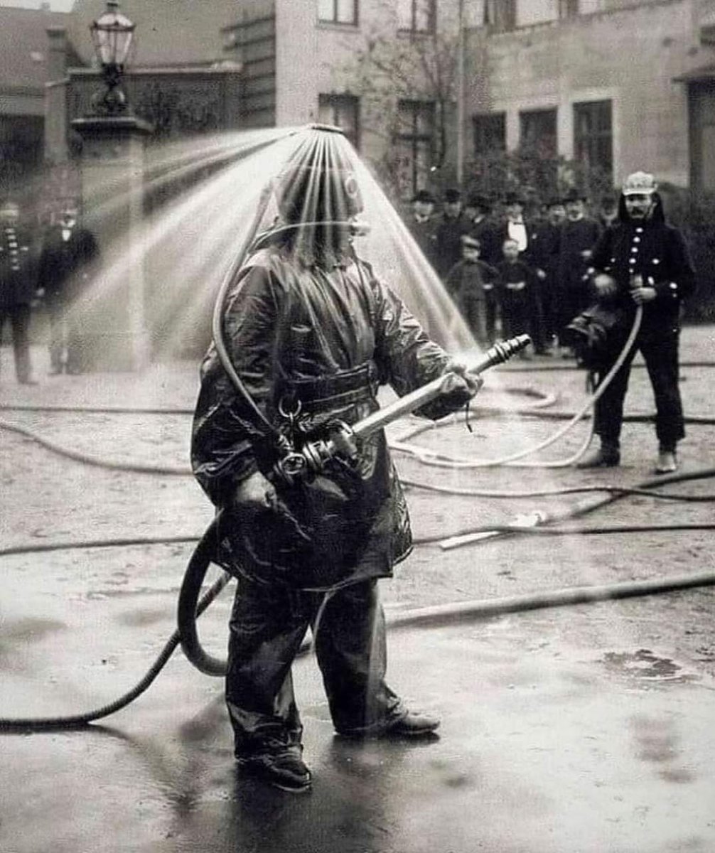 Early 1900s firefighter suit.