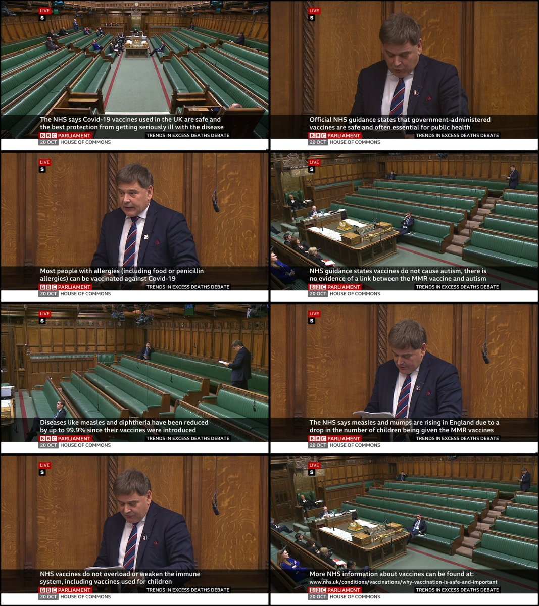 OracleFilmsUK's tweet image. Jaw-dropping watching the @BBC out-BBC itself during its coverage of the parliamentary debate on #ExcessDeaths today. No fewer than nine egregious slogans were cycled onscreen throughout MP Andrew Bridgen’s speech, presumably in a failed attempt to undermine the many verifiable…