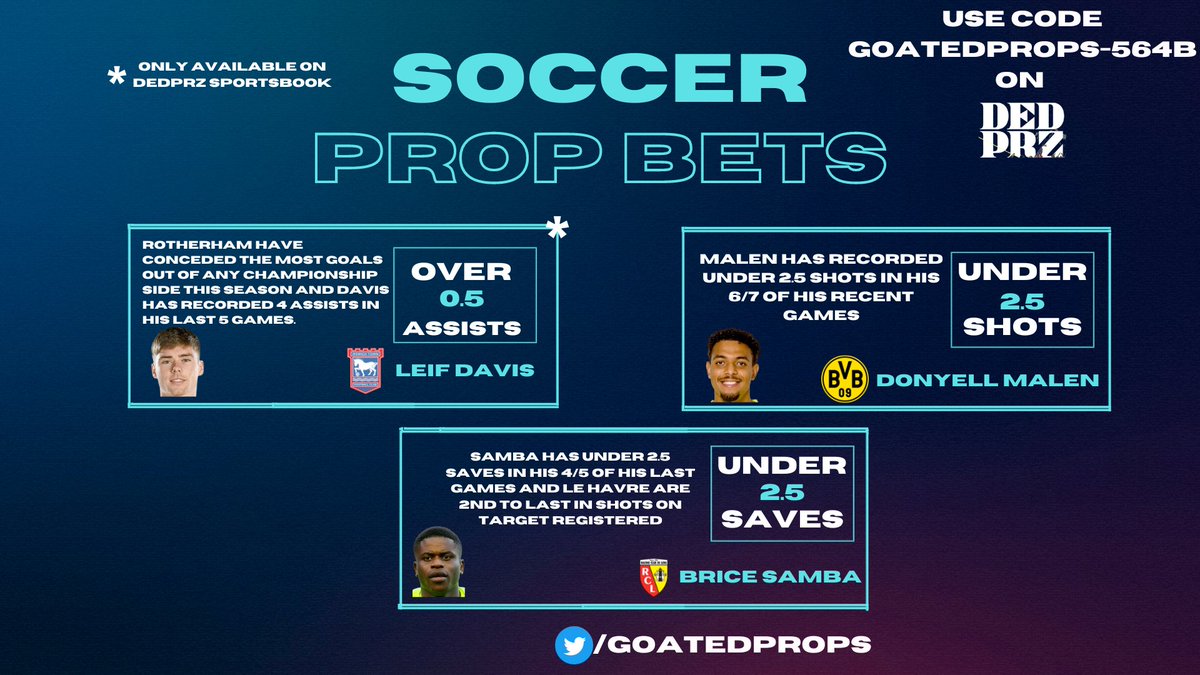 propsgoat's tweet photo. WASSUPPPP TWITTER . GOATED PROPS HAS ENTERED THE BUILDING WITH LOCKS FOR DAYS💸💰.

Parlay Malen and Samba together on Prizepicks
$100 returns $300👀

#soccerbets #propbets #sportsbettor #sportsbets #PrizePicks #DEDPRZ https://t.co/eTR3R8WadI