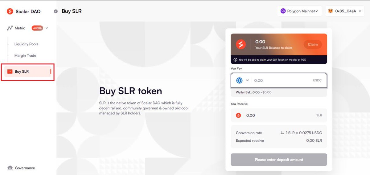 ⚡️$SLR TOKEN BUY NOW LIVE ON SCALAR DAO⚡️

WE ARE LIVE with 'BUY $SLR' option on <a href="/ScalarDao/">Scalar DAO</a>.. 

Calling all to take advantage of the early price..

🔅 Get started Here: app.scalardao.eth.limo/#/buy-slr
🔅 Refer ANN For more details: t.me/scalardaoann/1…

#TokenSale #FairLaunch