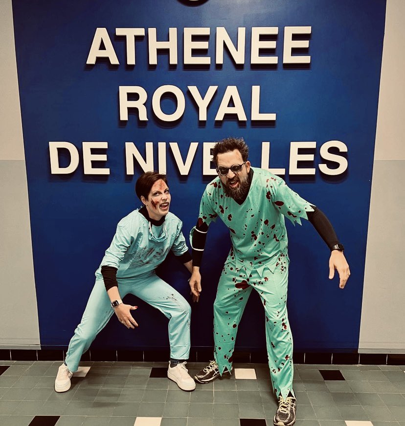 Quand les référents numérique se croisent (ARN/ARO) et ont la même tête la veille des congés 🫣😇🥰 #zombie_run #ARNivelles