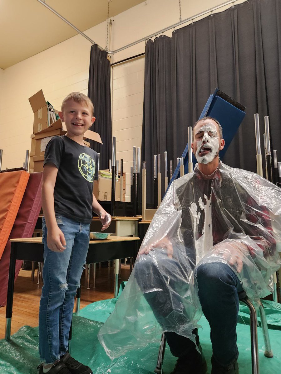 Cyclone staff get pied for Terry Fox! Cyclones met the challenge set by school community to donate to the Terry Fox donation! Great fun was had by all in our assembly today! Cyclone Proud! <a href="/ClaraHowitt/">Dr. Clara Howitt</a> <a href="/gecdsbpro/">GECDSB PR</a>