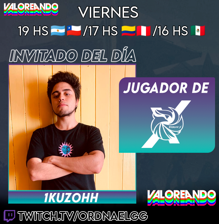 ValoreandoOK's tweet photo. !!!Hoy hay #VALOREANDO!!!
Vamos a tener a un invitado estrella ✨
🌟 @1kuzohh, jugador de @Rebirthe_Sports y SEMIFINALISTA de la #VALORANTUnderground, viene a charlar sobre la actualidad de la escena, objetivos futuros y más...
🎙 @OrdnaelGG - @TinkasVAL - @PabloAgusMoro https://t.co/iomnavMSYw