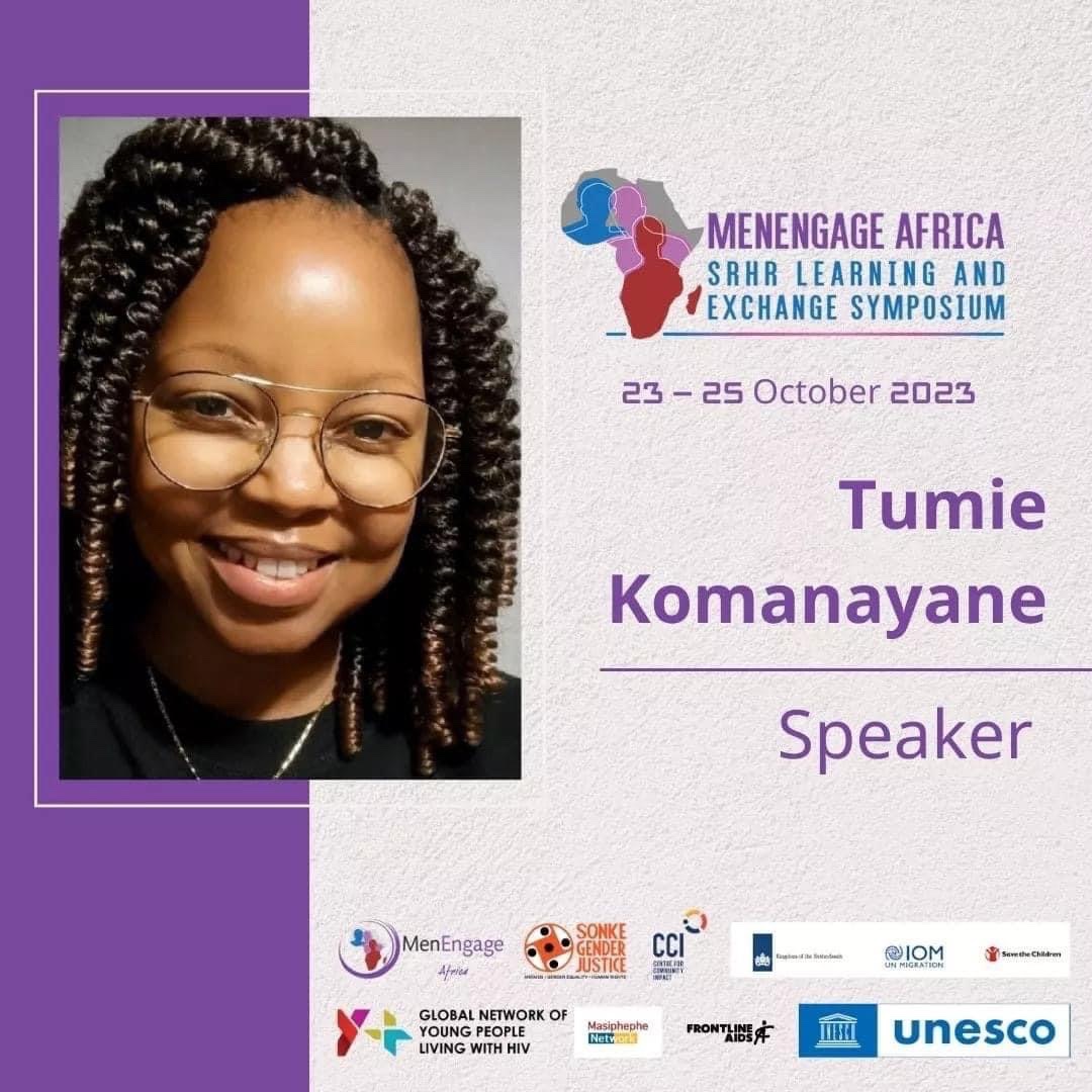 Itumeleng Komanyane, widely known as 'Tumie,' is a highly experienced development practitioner committed to social and gender justice, will be speaking on Resource mobilization and action planning for CSE and SRHR initiatives. 

To register, click the link bit.ly/3PjVzik