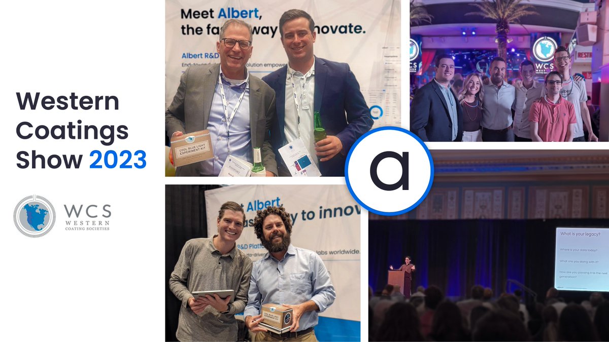 Albert Invent (@albert_invent) on Twitter photo The Albert team was very excited to participate in the <a href="/WesternCoatings/">WesternCoatings</a> show in Vegas this week! Big thank you to WCS for hosting a great event, appreciated the opportunity to share insights on the role of AI & ML in the lab, and the path to R&D #digitaltransformation. Plus, The Albert team was very excited to participate in the <a href="/WesternCoatings/">WesternCoatings</a> show in Vegas this week! Big thank you to WCS for hosting a great event, appreciated the opportunity to share insights on the role of AI & ML in the lab, and the path to R&D #digitaltransformation. Plus,