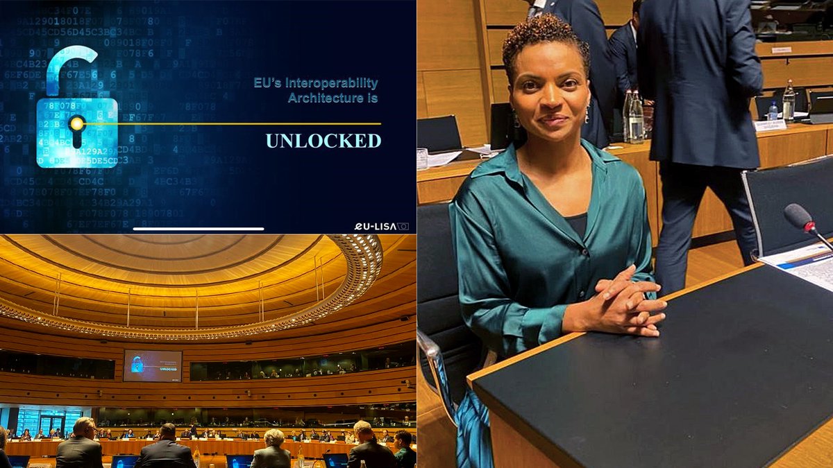 EULISA_agency's tweet photo. At the #JHA @EUCouncil yesterday, EU Ministers endorsed the #Interoperability architecture's revised timeline presented by eu-LISA Executive Director @diallo_agnes. The new EU IT systems will be used by Member States to fight crime, control borders and manage migration flows. https://t.co/3ywlEHdlgB