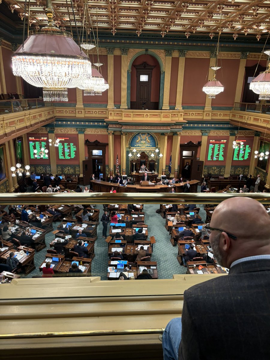 I enjoyed working with #AFSC staff lobbying for the Second Look criminal justice reform legislation in Lansing yesterday. As a bonus, got to sit in the capitol gallery.