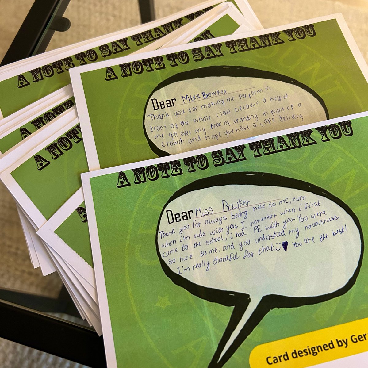 Appreciation &amp; kindness never fails to motivate ❤️

Two shout outs from colleagues and “thank you, teacher” cards from students was a lovely way to end the half term 🥰🥹
