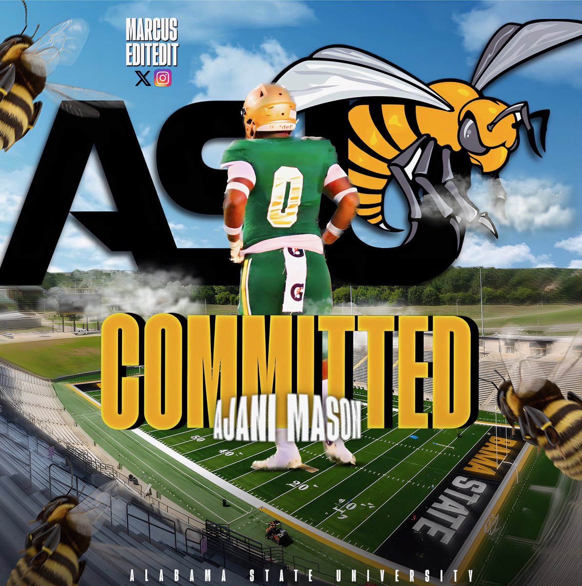 Blessed to announce my commitment to Alabama State University 🐝🐝 <a href="/erob50/">Coach Eddie Robinson Jr.</a> <a href="/middletontodd11/">William Middleton</a> <a href="/CoachMcCrayLHS/">Brandon Moses McCray</a> <a href="/tysonjimmie/">jimmie tyson</a> <a href="/omarb5544/">Omar Brown</a> <a href="/MrTNT21/">CoachTNorton</a> <a href="/successathletic/">Mark Liles</a> <a href="/MrEliDubble/">Coach Eli Will</a>