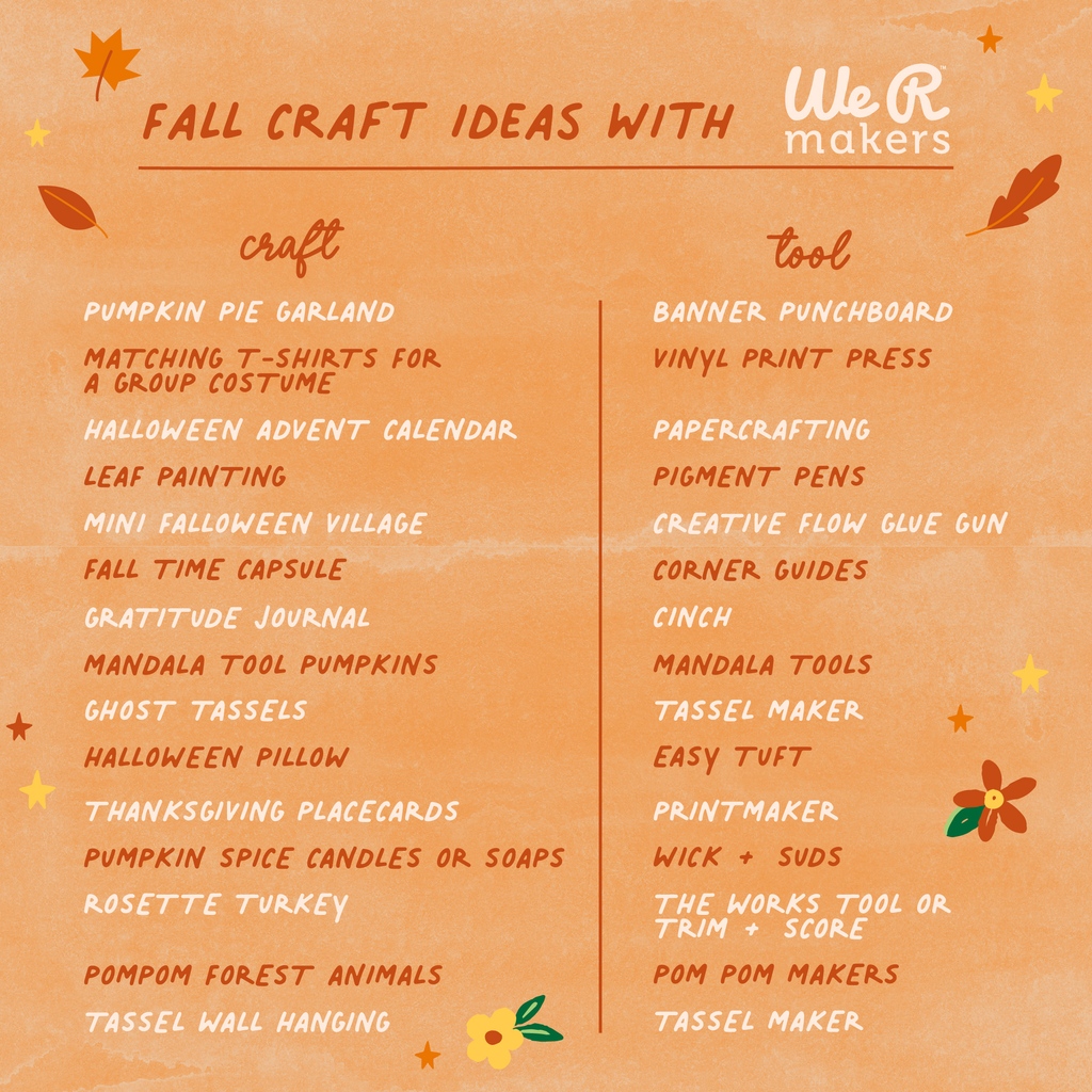 wermemorykeeper's tweet photo. If you're looking for some fall craft ideas, we've got your back! Check out our list of crafts, plus find the We R tool you need to create them. Once you pick your craft, click the link below to shop supplies.

https://t.co/V2Dp3hxZzo https://t.co/s3tAJ9Tiss