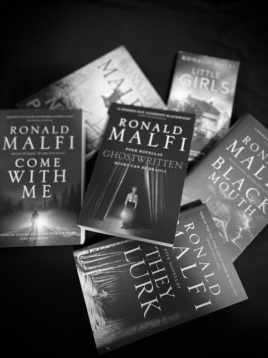BrodyRobinson12's tweet photo. Picked up a couple more @RonaldMalfi books! Can’t wait to dive into THEY LURK and GHOSTWRITTEN!! 
#horrorbooks #HorrorCommunity #horror #booklover https://t.co/886BwJjAO4