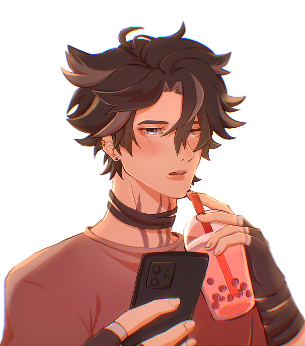 tapiocattt's tweet photo. boba date w rizzley 🧋🖤

#Wriothesley https://t.co/DRqgL6UIMn