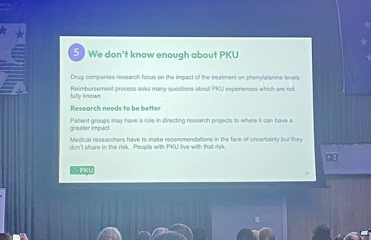 PKU_Ireland's tweet photo. ‘We don’t know enough about PKU - research needs to be better’

Brilliant presentation from Kate &amp; Caroline from @NSPKU covering PKU advocacy in the UK - discussing successes, future campaigns and need for better understanding for #PKU https://t.co/iFyZMHPtDi
