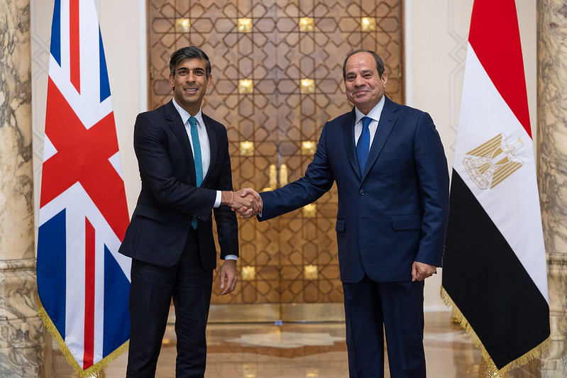 Rishi Sunak (@rishisunak) on Twitter photo Every effort must be made to stop terrorism and protect civilians.
That's what <a href="/AlsisiOfficial/">Abdelfattah Elsisi</a> and I agreed when we spoke in Cairo earlier today.
I welcome efforts by Egypt to reopen the Rafah border crossing, and I will continue working with leaders to find routes to peace. Every effort must be made to stop terrorism and protect civilians.
That's what <a href="/AlsisiOfficial/">Abdelfattah Elsisi</a> and I agreed when we spoke in Cairo earlier today.
I welcome efforts by Egypt to reopen the Rafah border crossing, and I will continue working with leaders to find routes to peace.