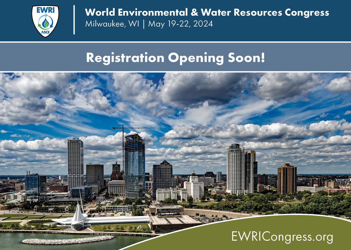 Authors have submitted their abstracts, and we are so excited about the content we have received. Save the dates and be on the lookout for our program as we fill it out.ewricongress.org #asce #ewri #ewricongress24 #environmentalengineering #civilengineers
