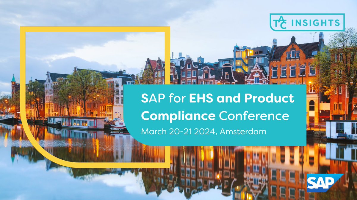 Mark your calendars for a transformative experience! Gather your team &amp; explore the future of #sustainable and #compliant business practises with us. Join the SAP EHS and Product Compliance communities in Amsterdam next March (20-21)🌍. > bit.ly/3Qnvbps