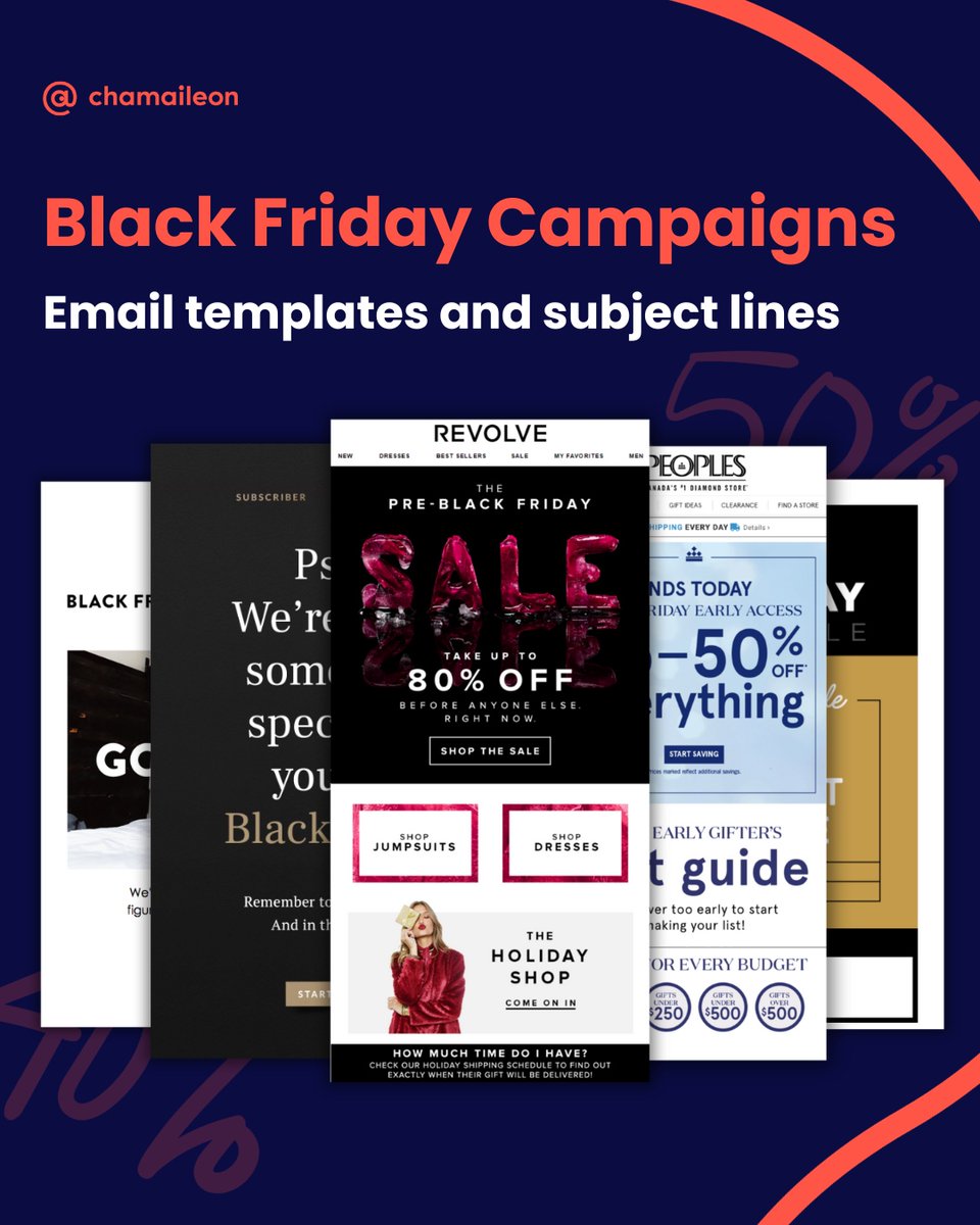Black Friday is just around the corner!🎉 Guess what? We've got you a selection of awesome Black Friday email templates, sent out by eCommerce and SaaS businesses. Tap that link below✨ chamaileon.io/resources/blac…