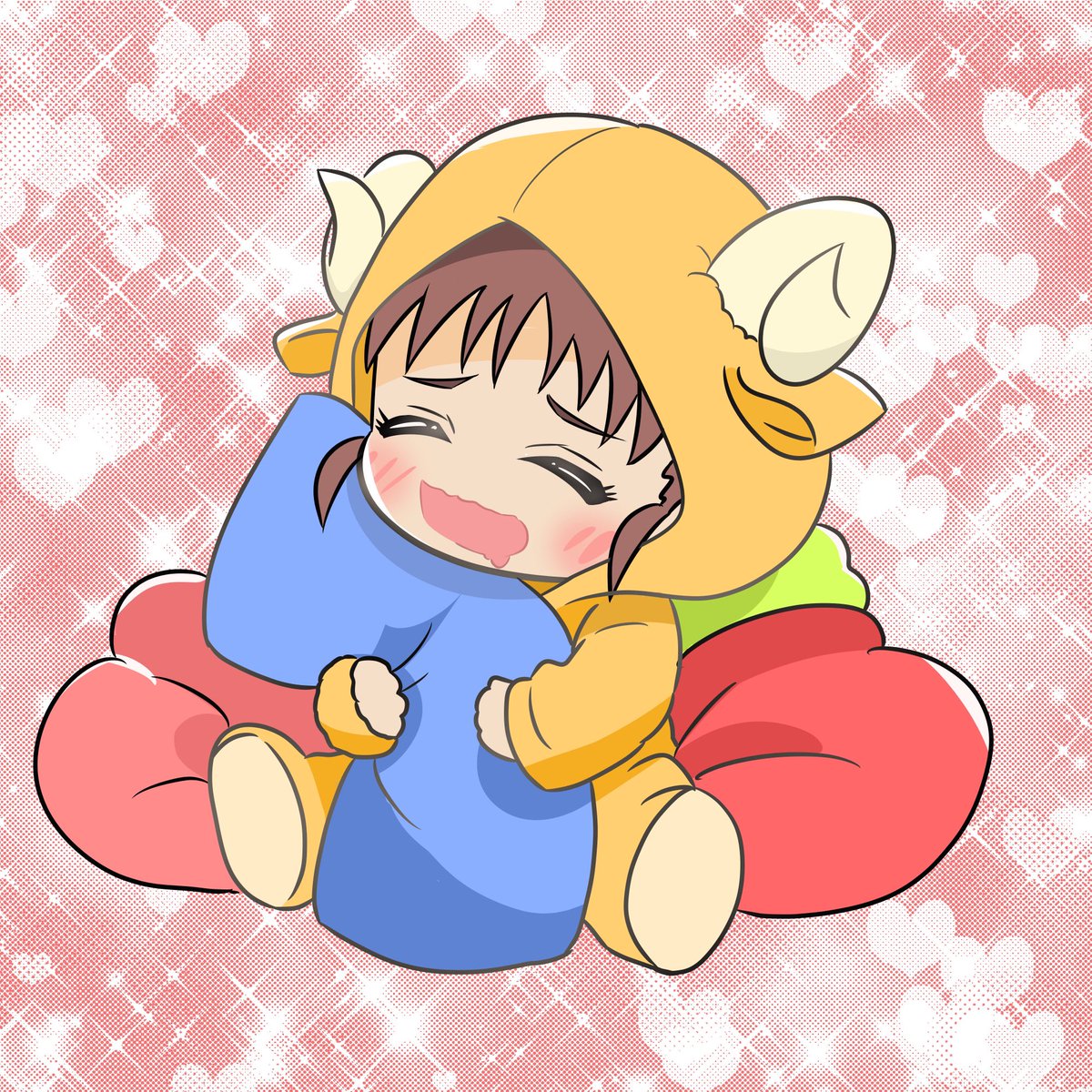 「#ハートを付けたらより一層かわいいぜ選手権 ⠀⠀⠀⠀⠀⠀⠀⢀⣤⣄ ⠀⠀⠀⠀⠀⠀⢰」|リッカさん@鉄馬Pのイラスト