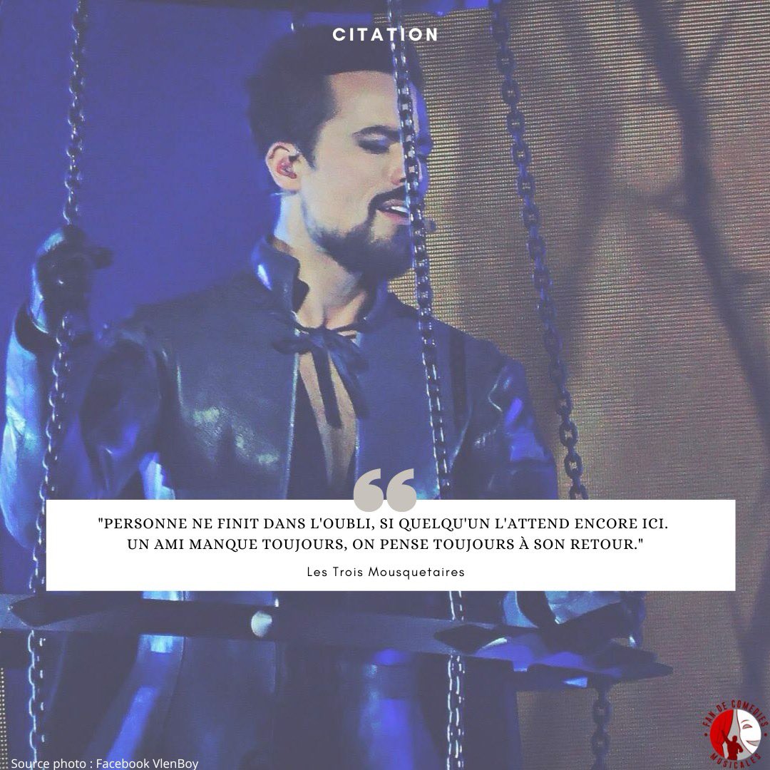 FanMusicaleC's tweet photo. [CITATION] 🎭

La citation du mois porte sur la comédie musicale « Les 3 Mousquetaires » ! 

N’hésitez pas à nous laisser vos citations préférées en commentaire et nous choisirons la prochaine à mettre à l’honneur ❤️ https://t.co/zZqTJxToaZ