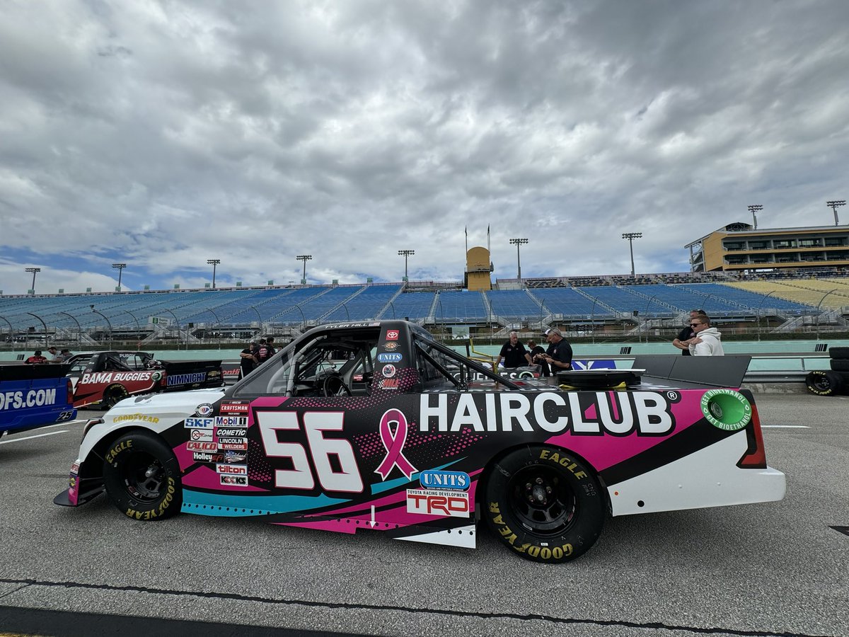 Ready to hit the track @HomesteadMiami with @HairClub and @TeamHill56