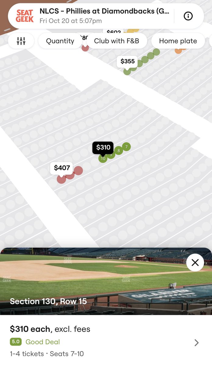 fromaharley's tweet photo. Selling four tickets to tonight’s NLCS GAME 4 in AZ
#NLCS https://t.co/UO4DjPCni5