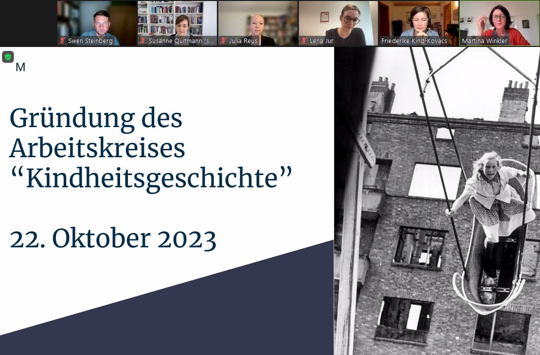 Great first working group meeting today with many fascinating scholars interested in the history of childhood and youth. Many thanks to @KindKovacs, @MartinaWinkle14, @SusanneQuitmann, Lena Jur, and @Re_Jule for organizing this!  

#histchild