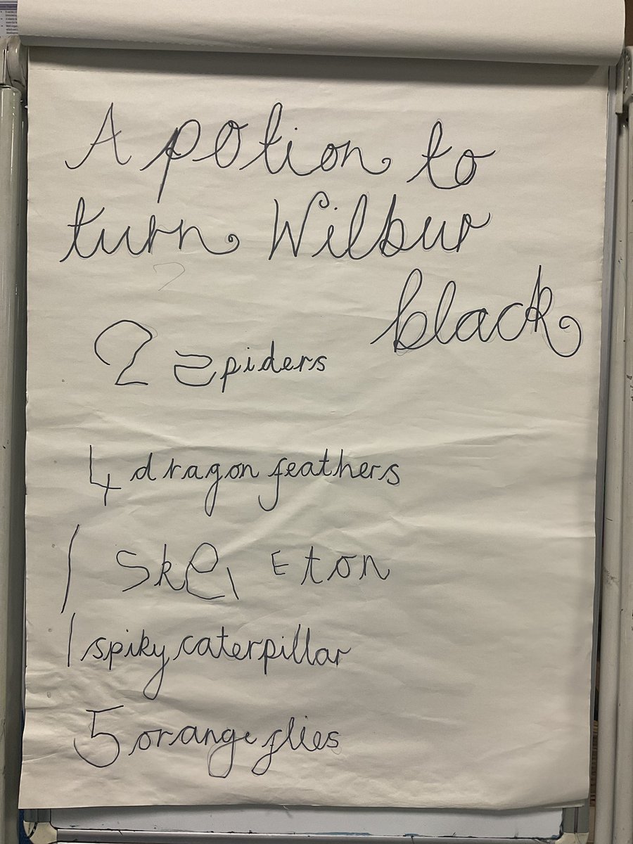 On Wednesday Winnie the Witch came to our class and we helped her make a potion to turn Wilbur black!