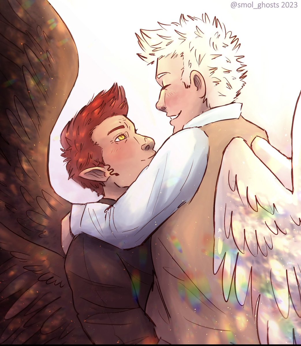 He holds the world in his arms ❤️ #GoodOmens #GoodOmens2 #GoodOmenFanArt