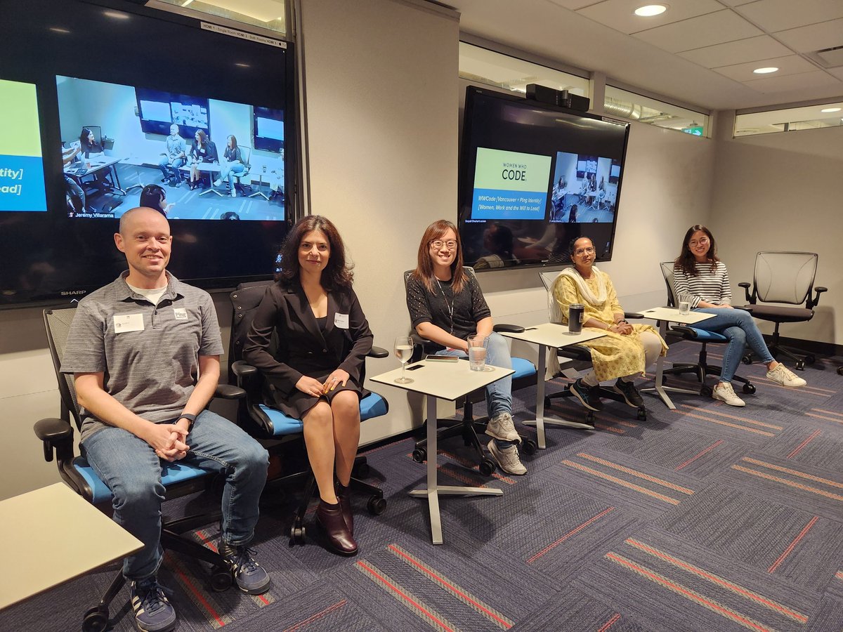 pingidentity's tweet photo. 🌟 Last month, our Vancouver office joined forces with @WWCodeVancouver for an inspiring panel event, igniting innovation and connections. 

👩‍💻 @WomenWhoCode is the world's largest community dedicated to empowering women in tech careers. We're proud to support their mission. https://t.co/DZs8iNuO4M