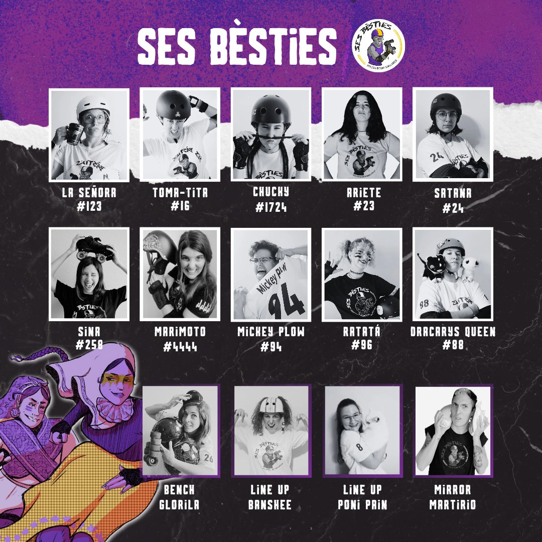 💥 Scrimmage 💥
📌 Mallorca
📅 Sábado 21 de octubre.
🕘 18.00h
👻La Güestia RD vs 🐺 Ses Besties 
ℹ️ @rollerderbymallorca @arde_rollerderby