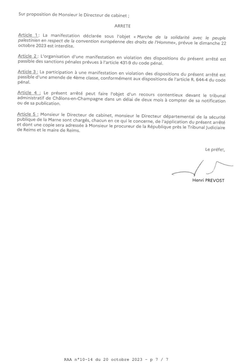 smith51_a's tweet image. [🚨🚨] Insupportable ! 

La marche de solidarité avec la Palestine et pour la paix encore interdite dans la Marne à Reims.

Le tour autoritaire inquiétant pris en France s’accélère !

Défendons la Paix et les Libertés !

#Palestine #Gaza #Israel #Paix #Reims #Marne #22Octobre