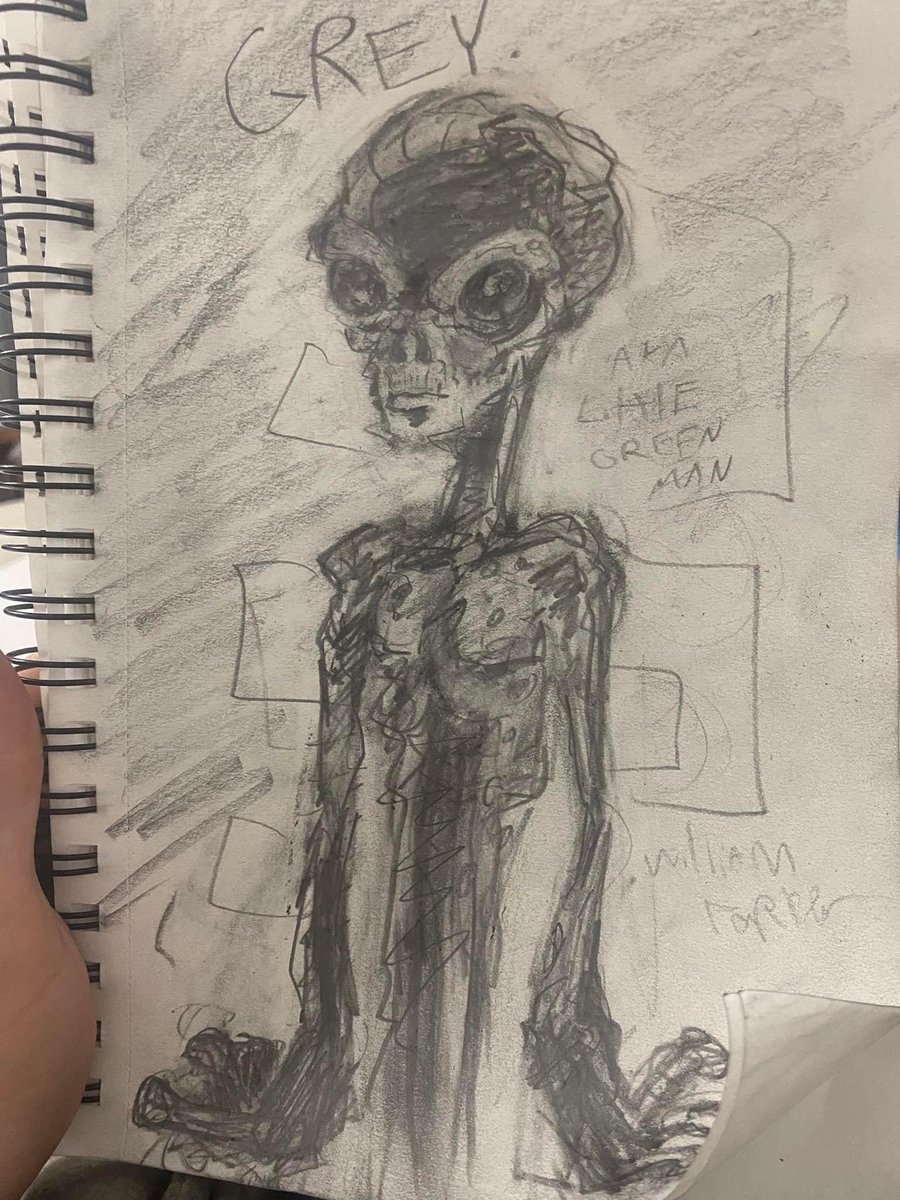 TheParkerLot's tweet photo. Drew a Grey alien #art #ialien #ufo https://t.co/FD8yAsPJby