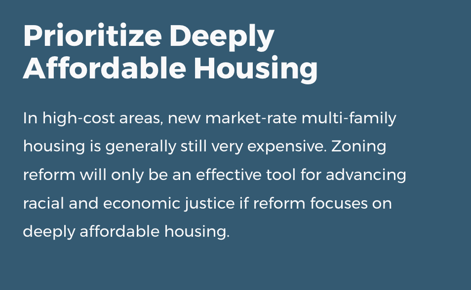 REPCOALITIONSF's tweet photo. Vital equitable zoning reform principles laid out by @aforhj!
"reducing barriers to higher density development is unlikely to increase access for low-income families..."
Thus, to advance racial & economic justice, cities must put #AffordableFirst! https://t.co/cVJXgGXnkM https://t.co/0LAh9zOMDJ