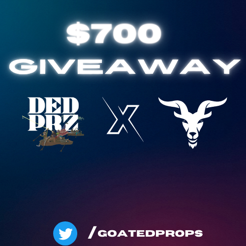 propsgoat's tweet photo. GIVEAWAYYYY TIME BABY. To celebrate the launch of Goated Props and the public sale of Dedprz, I'm gonna be running a $700 giveaway in BTC 👀👀👀💸💸

To enter:
1) Follow this account @propsgoat and @_dedprz 

2) Sign up to Dedprz using my referral link and wager    $10🪙

3) GL🫡 https://t.co/ERAIuZwthE