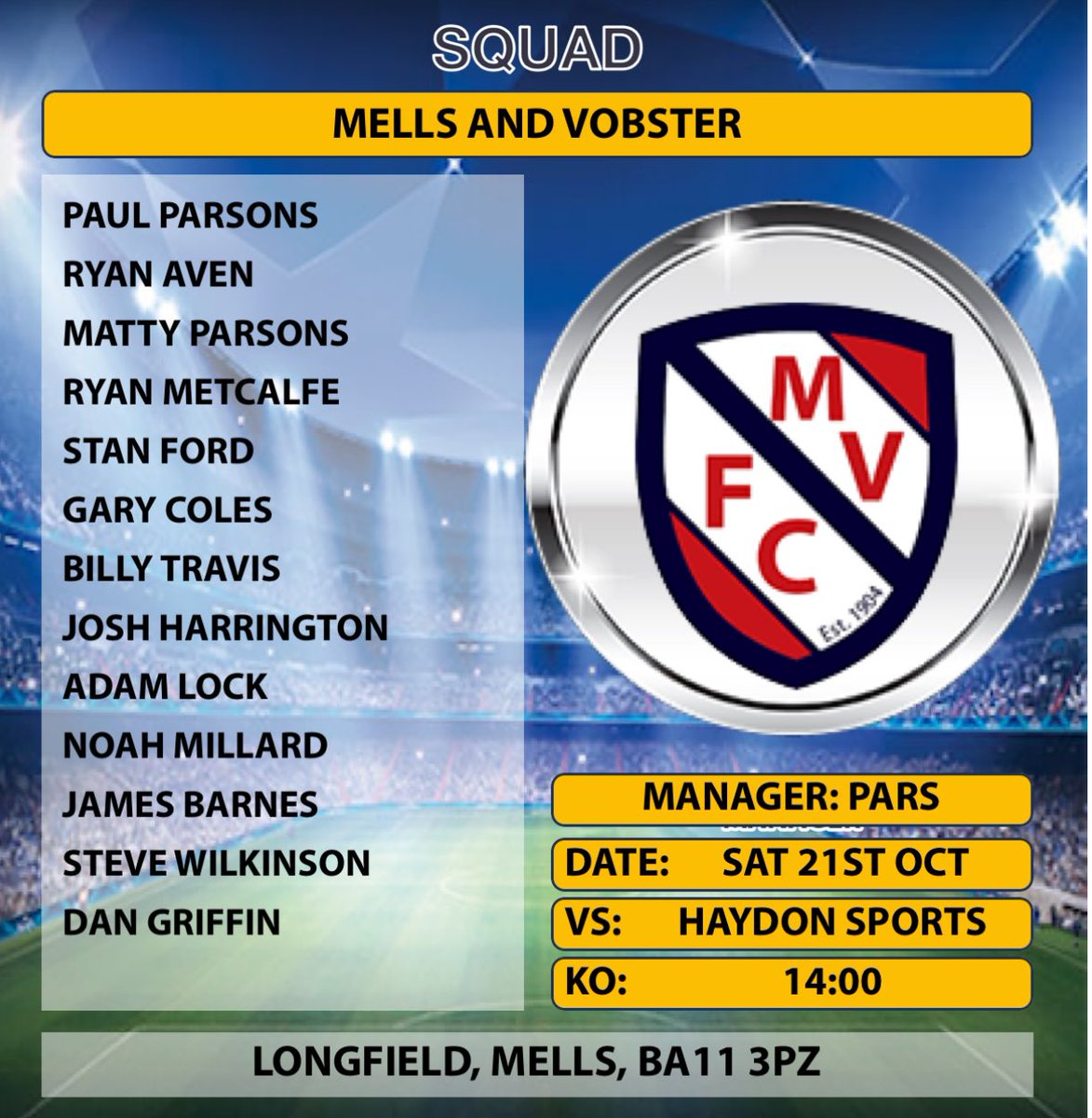 Mells & Vobster F.C tweet media