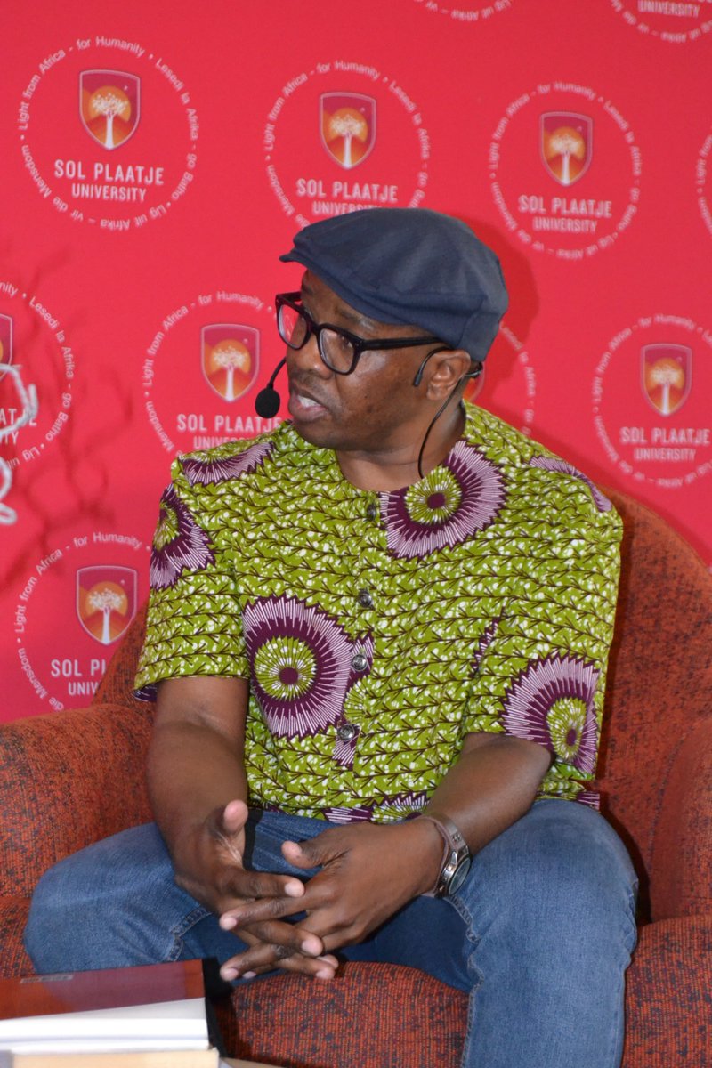HAPPENING NOW: CELEBRATING A LUMINARY IN SOUTH AFRICAN LITERATURE

Editor of the book and lecturer at SPU, Mr @mokaewriter, spoke of the impression Sol T Plaatje’s diary had on him.