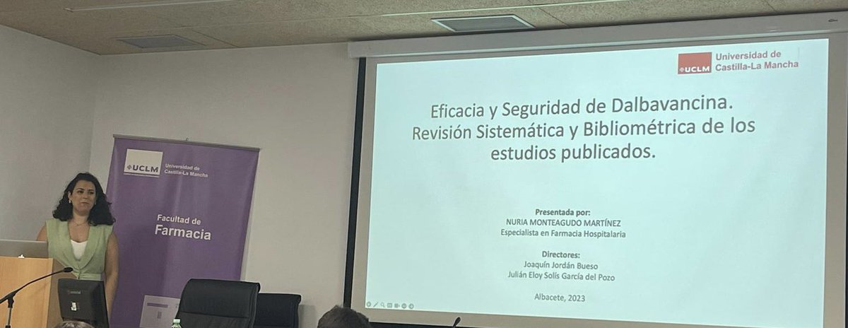 FarmaciaLaPlana's tweet photo. Muchas felicidades a nuestra compañera @FarmaNuri por su excelente defensa de su tesis doctoral: Eficacia y seguridad de Dalbavancina @GVAlaplana @FarmaciaLaPlana https://t.co/GzPccSwL9M