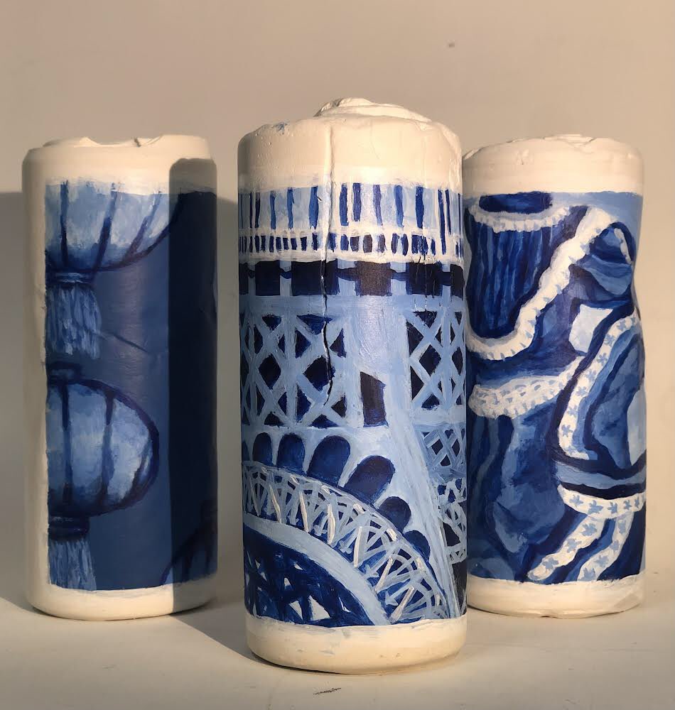 The Art Department continues to celebrate KS4 Work. Here is our October selection: 

Sketches of Cathedral and photo of final Building by Eliška Syková, Y10 and Plaster tin cans sculptures with azulejos style paintings (in progress) by Aliki Lima, Y11

 <a href="/StJuliansLisbon/">St Julian's Lisbon</a>