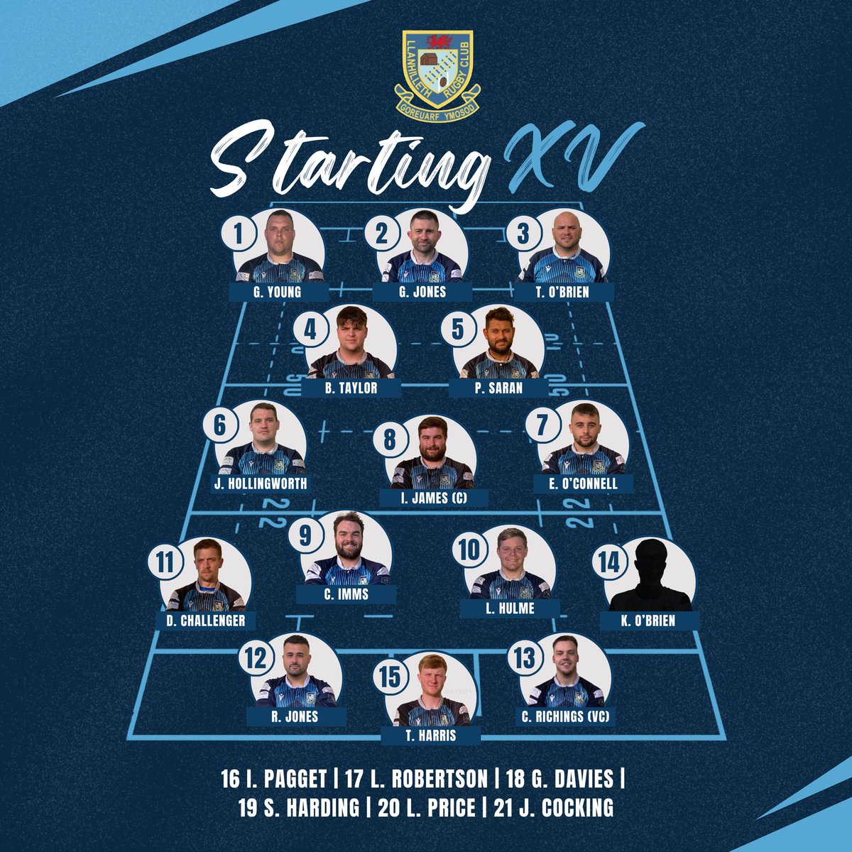 STARTING XV | This is how we lineup to face Abertysswg RFC tomorrow afternoon🏉

Fixture reversed and now Home due to weather conditions🌧️

🏆 League Match
🏟️ Home - Llanhilleth Park
📍NP13 2RX
⏱️ 14:30 KO

#rhinos 🦏