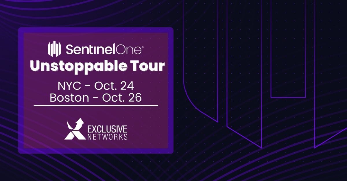 AdamJTrendMicro's tweet image. Join @SentinelOne Unstoppable Tour for some hands-on training on everything from #EndpointProtection and #Identity to #CloudWorkloadProtection.
#WeAreExclusive #Cybersecurity 
NYC 👉 lnkd.in/gFN-9SiU
Boston 👉 lnkd.in/ggMsaE_W