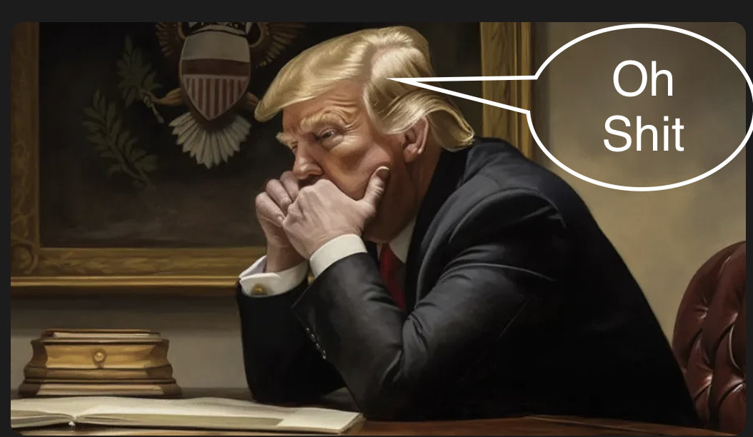 nolewalker's tweet photo. Wonder what 45 is thinking right frikin now 😂 https://t.co/sq6c3xdDsZ