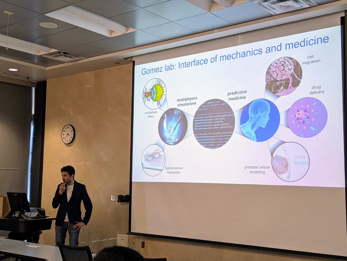 UTBiomedical's tweet image. A big Longhorn thank you to Prof. Hector Gomez of @PurdueME @PurdueEngineers for stopping by to share his fascinating research about #ComputationalModeling for clinical decisions involving #prostatecancer