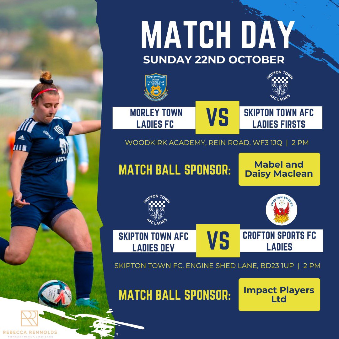Both teams are back to League action this weekend (🤞🏼)! 

The Firsts travel to <a href="/MorleyTownLFC/">Morley Town Ladies FC</a> -
Match ball sponsored by Mabel and Daisy Maclean ⚽️🥹

Whilst the Development team host <a href="/croftonsports/">Crofton Sports</a> - 
Match ball sponsored by Impact Players Ltd ⚽️

#MightyWhites 🤍