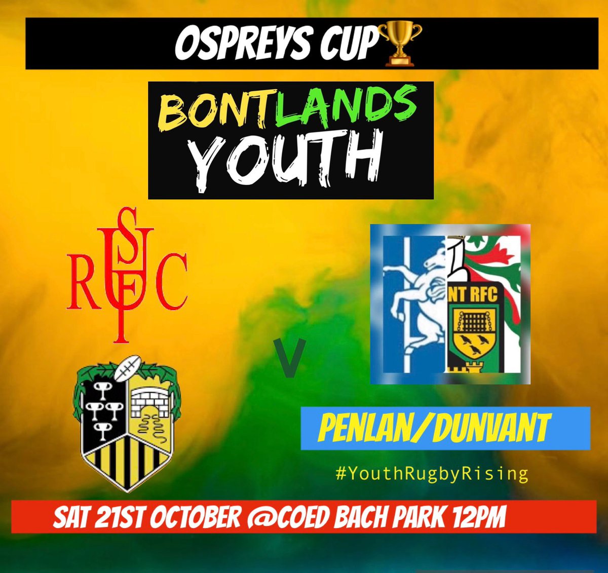 We go again tomorrow in the Ospreys Cup, this time vs Penlan/Dunvant..12 oclock KO 
<a href="/UplandsRFC/">Swansea Uplands RFC</a> <a href="/bontrfc/">pontarddulaisrfc⚫🟡⚫🟡</a> 
#youthrugbyrising