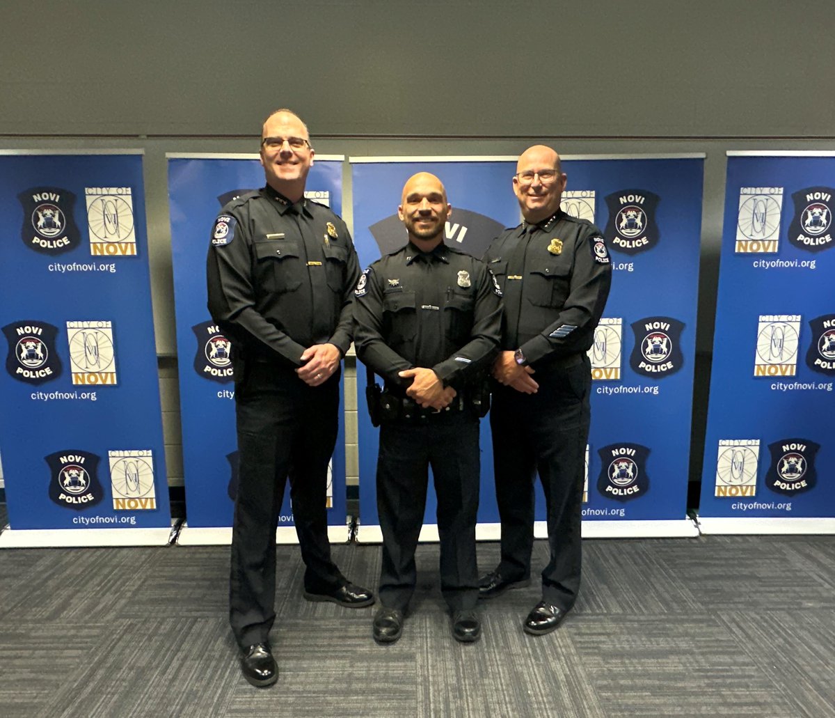 cityofnovi's tweet photo. Congratulations to Police Officer Johnson on his promotion to Sergeant! 

We are grateful for his dedication to the Novi Police Department, and we are confident that he will continue to serve our community with distinction. Please join us in congratulating Sergeant Johnson! https://t.co/H0btbO7Lnu