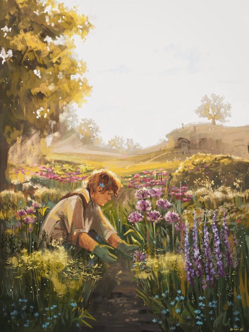 “The one small garden of a free gardener was all his need and due, not a garden swollen to a realm; his own hands to use, not the hands of others to command.” 

Art by Maria O.