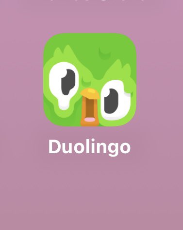 Duolingo c’est l’appli la plus drama que j’ai vu😭😭😭😭

Voilà à quoi l’icône ressemble parce que je n’y vais plus 🤣🤣😭
