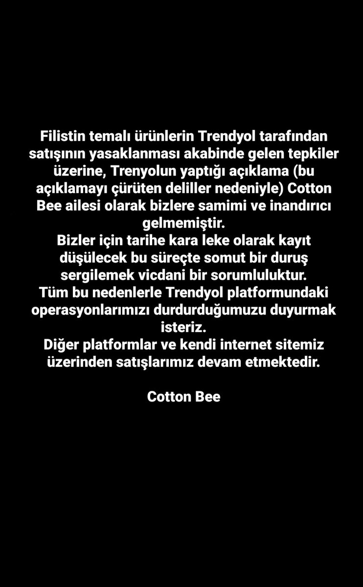 Cotton Bee olarak duyurumuzdur.